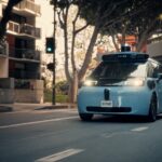Waymo autonomous vehicle on a city street